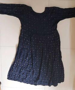 Elegant Black Printed Kurta Set