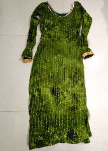 Stylish Green Embellished Kurta