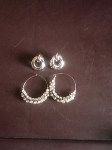 Sparkling Hoop Earrings Set