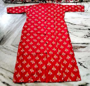 ♥️Pure Red Printed Kurti