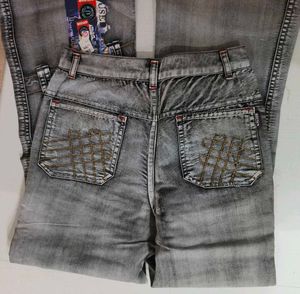 Vintage Y2K Flared Utility Cargo Jeans