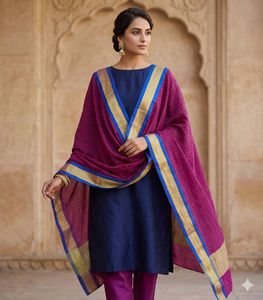 Magenta Handloom Dupatta