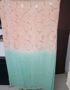 Elegant Embroidered Hand Work Saree
