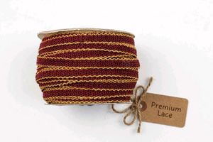 Decorative Ribbon Trim - Burgundy &amp; Gold