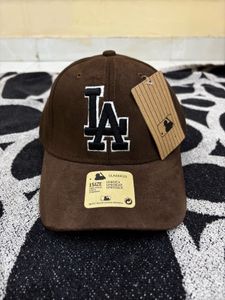 LA Dodgers Brown Suede Hat