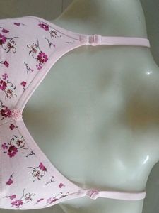 Floral Print Pink Bra
