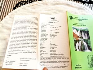 Stamps, First Day Cover And Brochure Of Waterfall