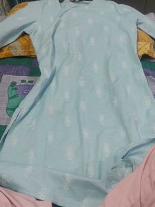Light Blue Printed Kurta