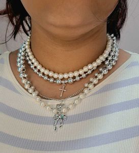 Chic Layered Pearl & Silver Necklace