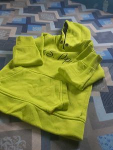 Bright Yellow Hoodie with Pocket