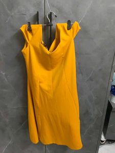 Vibrant Yellow Cap Sleeve Dress
