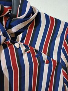 🆕️ Max Striped Tie Neck Top