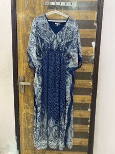 Bohemian Navy Blue Kaftan Dress