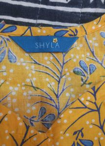 Bohemian Yellow Floral Print Kaftan Dress