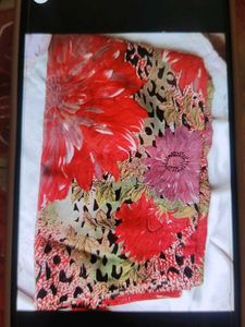 Vibrant Floral Print Saree