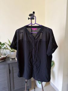 Chic Black Button-Down Top