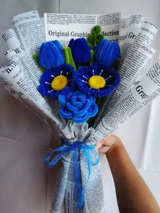 Handmade Blue Flower Bouquet