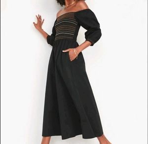 Chic Off-Shoulder Smocked Maxi Dress