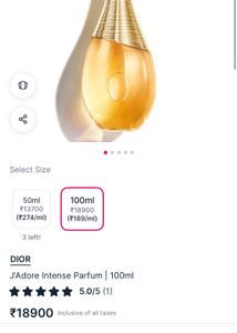 Dior J'adore Intense Parfum 8ml decant