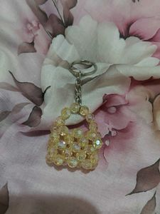 Beaded Mini Bag Keychain