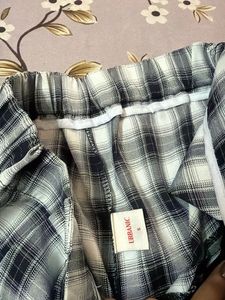 Plaid Wide-Leg Pants