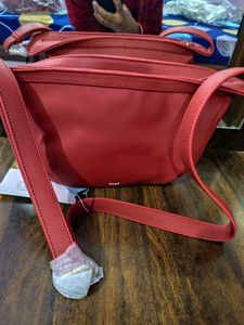 Iykyk Maroon Sold Crossbody Bag