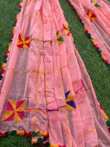 Pink Jaipuri Embroidery Dupatta