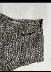 Tweed Zipper Pocket Shorts