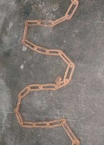 Three Vintage Solid Metal Iron Locking Chain