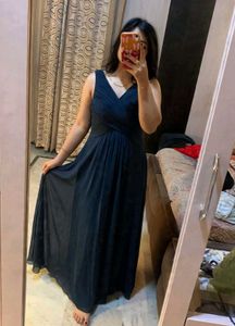Elegant Navy Blue Maxi Dress