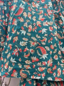 Green Floral Kurta Set