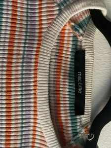 Striped Ribbed Knit Top