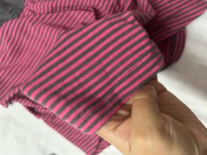 Madame Pink Striped Top with Bow Detail
