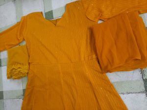 Yellow Kurta Set with Dupatta