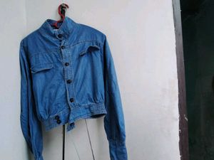 Zara Chic Cropped Denim Jacket