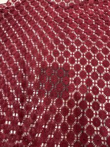 Net Crochia Top Maroon Colour Sleeveless