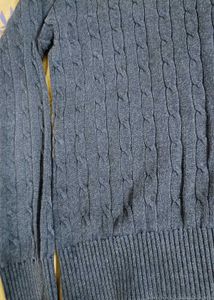 Grey Cable Knit Sweater