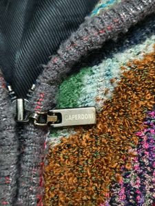 Caperdoni 1990s ZigZag Knit Hooded Jacket
