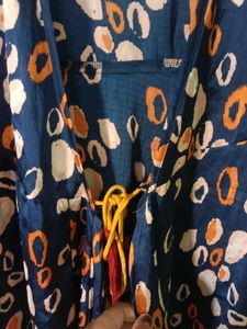 Patterned Blue Duster