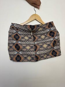 Boho Patterned Mini Skirt