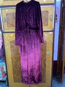 Tokyo Talkies Burgundy Velvet Jumpsuit XL