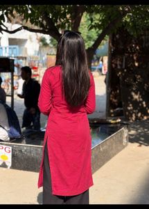 Maroon Embroidered Kurta only kurt