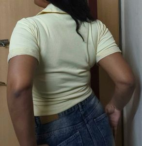 Yellow Ribbed Top