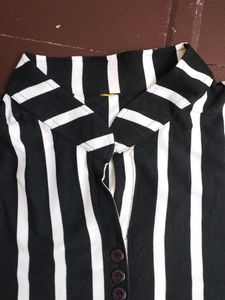 Striped Black &amp; White Top