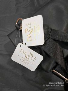 Daze Black Faux Leather Crossbody Bag with big saf