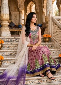 Elegant Kurta anarkali Set with Dupatta