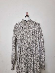 Floral Print Mock Neck Maxi Dress (Imported)