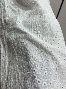 Chic White Broderie Anglaise Midi Dress