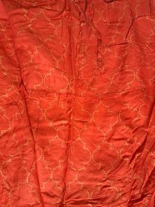 Vibrant Orange Ethnic Skirt