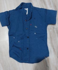 Boys' Blue Short Sleeve Shirt
